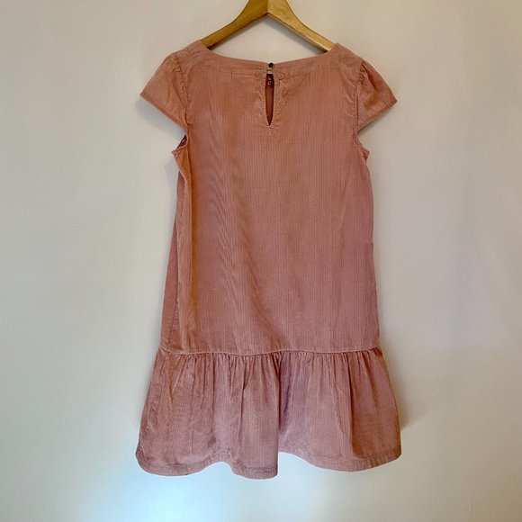 Pink Corduroy Ruffled Shift Dress - Picture 5 of 5